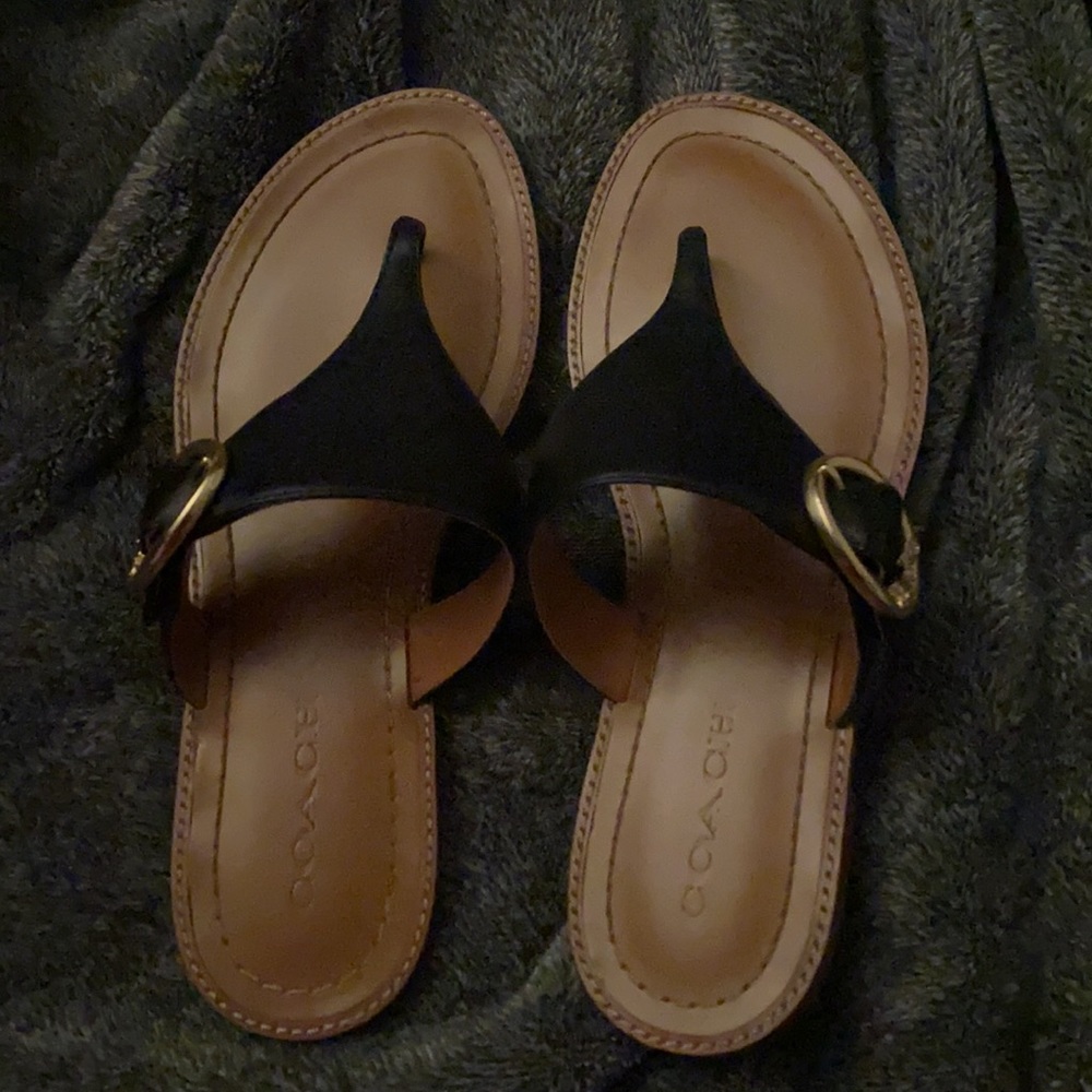 Coach Lesli Leather Sandal Size 8